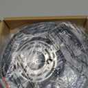 CANEOE Round Modern Led Ceiling Light Fixtures, 6000K Cool White Hallway Light Fixtures Ceiling, Bathroom Close to Ceiling Lights for Corridor Stair Aisle Lamps (Black, 1 Pack)