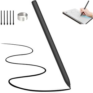 EMR Stylus with Eraser, Remarkable 2 Pen with Pencil Clip and 5 Tips 4096 Pressure Sensitivity & Palm Rejection & Tilt Remarkable Pencil for Kindle Scribe/Galaxy Tab & Book/Remarkable 1&2/Boox, Black