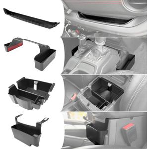 Center Console Organizer for 2024 2025 Jeep Wrangler JL JLU 4XE/Gladiator JT Gear Shift Console Side Tray GrabTray Passenger Hanging Armrest Storage Box for Wrangler&Gladiator(24+ 4-piece)