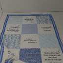 Oudain Christian Baby Blankets with Bible Verses Scripture Flowers Paisley Baby Receiving Baptism Blanket Christian Christening Gifts for Newborn Kids, 30 x 40 Inch(Blue)