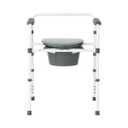 Medline Dark Gray 3-in-1 Folding Commode with Standard Seat, Microban Treated - Portable, Adjustable, Durable - Ideal for Medical Patients