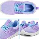 nerteo Girls Shoes Slip on Boys Kids Sneakers Lightweight Tennis Running Walking Gym Fashion Shoes for Little Kid/Big Kid (Purple, XS)