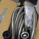 BIONIC STEEL 50 Ft Metal Garden Hose with Sprayer Nozzle, Non Kinking Designed Stainless Steel Heavy Duty Water Hose 50Ft x 5/8 in. Ultra Flexible NON Expandable for Uninterrupted Water Flow, 500 PSI