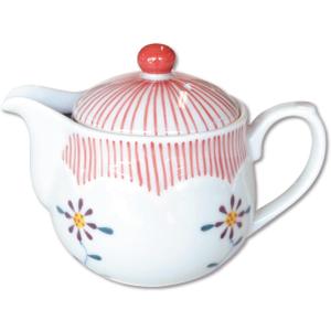 Japanese Teapot for one person Ceramic 7.8 fl oz Arita Imari ware Made in Japan Porcelain Tea pot Aka-Tokusa