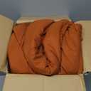 Homelike Moment Comforters Queen Size - Orange Duvet Insert Down Alternative Bed Queen Comforter, Lightweight Bedding Comforter Full Size Quilted Soft All Season Burnt Orange