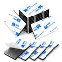 Double Sided Adhesive Pads,Heavy Duty Mounting Tape,48Pcs 3mm Thickness Pre-Cut Foam Tape,Super-Sticky Black Strong Pads Rectangle Shape Waterproof for Walls Picture, Car, Home, Office (1.97x1.18)