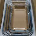 KOMUEE 8 Pieces Glass Baking Dish with Lids Rectangular Glass Baking Pan Bakeware Set with Lids, Baking Pans for Lasagna, Leftovers, Cooking, Kitchen, Fridge-to-Oven, Gray