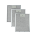 3-Pack Aluminum Cooker Hood Filters Metal Mesh Extractor Vent Filter  5-Layer Grease Filtration Range Hood Replacement Easy Install for Air Circulation Odor Removal
