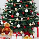 Soulchen Christmas Gingerbread Tree Topper, 9.84 Inch Cute Plush Xmas Doll Tree Ornament Holiday Decoration & Gift for Indoor Outdoor Use(Gingerbread Man)