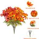 Fall Artificial Flowers Mums Mix Autumn Colors for Outdoors Decoration, 6 Bundles Fake Chrysanthemums UV Resistant Faux Silk Floral for Yard Porch Patio Home Table Centerpiece Decoration