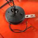 16'' Large Dusk to Dawn Outdoor Pendant Light for Porch 1 Pack, Modern Outdoor Chandelier for Gazebo with Clear Glass, Black Outside Hanging Lighting Fixture for Foyer Entryway