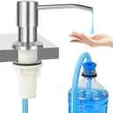 Soap Dispenser for Kitchen Sink(Brushed Nickel),Stainless Steel Countertop Dish Soap Dispenser Pump with 47 '' Extension Tube kit