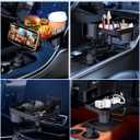 3 in1 Car Cup Holder Expander with 360 Rotation Phone Mount, Multifunctional Car Food Tray for Eating, Drinking, and Phone Mounting, Ideal for Travel, Auto, Trucker & Daily Driving