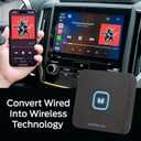 Monster Wireless CarPlay Adapter, Wireless Android Auto Adapter, Convert Wired to Wireless CarPlay & Android Auto, Compact Dongle for Factory Wired CarPlay Cars, USB-C & USB-A Cables Included