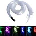 AKEPO PMMA END Glow Fiber Optic Light Cable 100pcs 0.03in(0.75mm) 6.5ft/2m for LED Star Ceiling Sky Light Kit and Fibre Optical Lighting Decoration (Without Light Source) (100pcs*0.03in*6.5ft/2m)