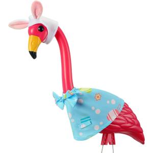 Easter Flamingo Outfits Porch Flamingo Costume Bunny Eggs Statue Clothes Goose Easter Yard Ornaments Fit for 31 Inch Flamingo Statue Outdoor Lawn Garden Decor Statue Not Included (Bunny Eggs)