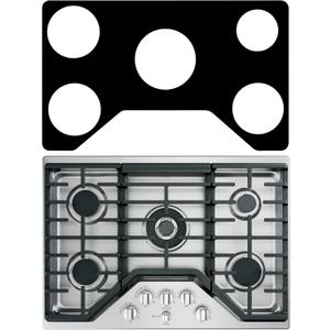 Stove Burner Covers for 30 Inch GE Gas Range Model JGP5030 PGP7030 PGP9030 CGP9530 - Non-Stick Washable Stove Top Cover