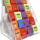 Tea Bag Organizer 5 Tier Tea Storage, Acrylic Tea Storage Chests for Kitchen, Office, Countertop, Cabinet Pantry, Tea Bag, Coffee, Sugar Packets, Creamers Holder