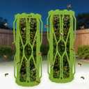2 Pack Carpenter Bee Traps for Outside with Fluorescent, Wasp Trap Outdoor Hanging, Wasp Fly Catcher Hunter Killer Fly Traps for Hornet, Gnat, Mosquito, Flying Insect