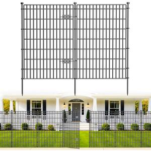 No Dig Garden Fence, Dog Fencing Outdoor for Yard, 10 Panels with Gate