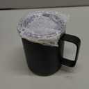 MEWAY 12oz Coffee Mug With Handle and Sliding Lid,Stainless Steel Travel Tumbler Cup with Handle,Double Wall Vacuum Insulated Camping Cup for Hot & Cold Drinks Tea (Black,Set of 1