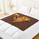Smiry Waterproof Dog Bed Cover Blanket 40x50, Soft Reversible Pet Blanket, Washable Leakproof Cats Dogs Couch Cover for Sofa, Couch, Furniture, Brown/Chocolate