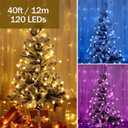 Solhice 40ft Color Changing Star String Lights for Bedroom 120 LEDs, Indoor Hanging Fairy Lights USB Powered, Starry Lights with Remote, Bunk Bed Lights for Kids Room