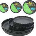 12Pcs Plant Saucer, 6 8 10 Inch Durable Plastic Plant Tray, Black Round Plant Pot Saucers, Drip Tray for Indoor and Outdoor Garden