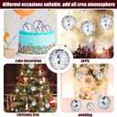 MTLEE 20 Pcs Disco Balls Decorations Party Decor Disco Ball Ornaments Mirror Mini Large Hanging with Rope for Wedding Festival Stage Prop(Silver, 2.4, 2, 1.6, 1.2 Inch)