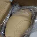 VARGTR Microfiber Leather Steering Wheel Cover with Classic Embossing, Anti-Slip Breathable Auto Car Wheel Protector, Fit 15 Inch (Beige)