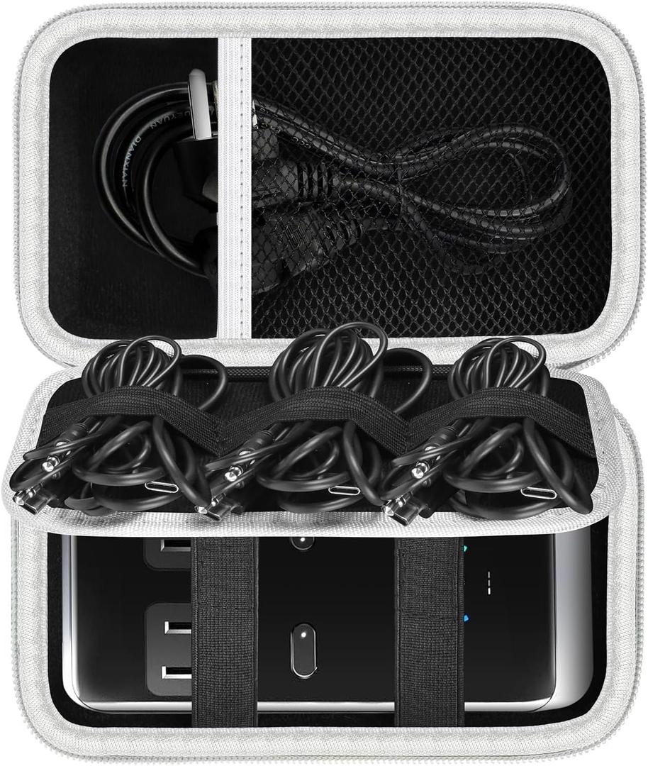 Case Compatible with Anker Prime 240W 8-in-1 Charging Station, Power Strip Storage Holder Organizer for Detachable Extension Cord, USB Charger and More Accessories - (Box Only) Black Case Compatible with Anker Prime 240W 8-in-1 Charging Station, Power Strip Storage Holder Organizer for Detachable Extension Cord, USB Charger and More Accessories - (Box Only) Black