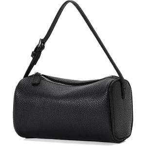 KouLi Buir PU Leather Crossbody Purse for Women Trendy Small Barrel Hobo Shoulder Handbag Lightweight Daily Purse