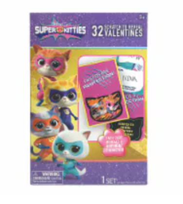 Disney Jr Super Kitties Scratch to Reveal Valentine Cards 2 Packs