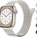 MARGE PLUS Compatible with Apple Watch Band 38mm 40mm 41mm 42mm 44mm 45mm 46mm 49mm Women Men, Stainless Steel Mesh Loop Magnetic Clasp Replacement for iWatch Series 11 10 9 8 7 6 5 4 SE3 SE2 Ultra 3