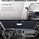 Pigenius Windshield Sun Shade for Tesla Model 3 2018-2026, Tesla Model Y 2020-2025. Full Coverage Rearview Mirror Shade for Ultimate Protection