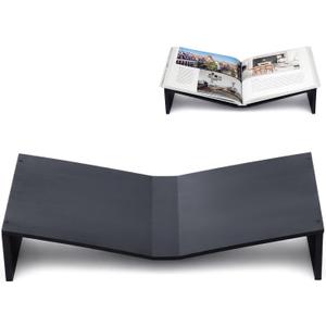 Sintuff Extra Large Pine Wood Open Book Display Stand 19.63" W x 12" D x 3.5" H, Open Bookstand Holder for Display and Reading Cookbooks, Art Books, Bibles, Magazines