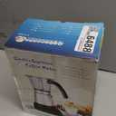 Lemosae Electric Espresso Maker Transparent Coffee Maker Electric Moka Pot Portable Aluminum Espresso Machine Italian Moka Pot with Detachable Base, Coffee Gift for Women Men Home Travel(Red, 6 Cup)