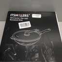 Nonstick Wok and Stir Fry Pan 12.5 inch with Spatula, Die-cast Aluminum Scratch Resistant Healthy Wok with Free-standing Lid