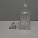 LIGHTEN LIFE Whiskey Decanter 29oz Crystal with Stopper, Non-Lead, 828ml, Clear, Durable, Dishwasher Safe, Classic European Design, Gift Box Included