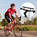 Bike Double Handlebar Extender, 11.8"(30 cm) Super Long Aluminum Alloy Cross Bar, Bicycle Handlebar Bracket Accessories for Bike Mounting Extender Bars Motorcycle Scooter Lights Phone Mount