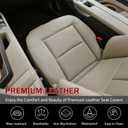NLQR Front Driver and Passenger Bottom Replacement Perforated Seat Covers Tan Microfiber Leather Compatible with Mercedes Benz E200 E250 E300 E350 2010 2011 2012 2013 2014 2015 2016