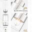 Pendant Lights Kitchen Island, Brushed Nickel Dual Shade Hanging Lights Fixtures with Metal and Clear Glass, Modern Kitchen Pendant Lighting Over Island for Dining Room, AD-24022-1P-SN