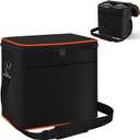 Mini 1LB Propane Tank Storage Bags with Padding, Adjustable Shoulder Strap, Small Camping Fuel Cylinder Carry Bag for 2-Pack Propane Tanks 16 OZ, Refillable Small Propane Gas Canister Bottle Case (Black)