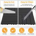 Neoaider 9PCS Plastic Interlocking Decking Tiles 12" x 12", 9 sq. ft Waterproof Outdoor Flooring All-Weather, Patio Floor Decking Tile for Garden Porch Poolside Balcony Backyard, Dark Grey