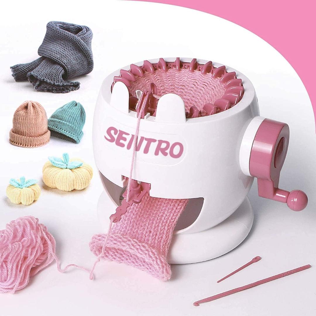 FYGAIN SENTRO Knitting Machine 22 Needles for Kids, Automatic Circular Knitting Crochet Machine Kit for Sock/Hat/Pumpkin