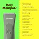 MANSPOT Manscape Hair Finishing Trimmers, Pubic Hair Trimmer for Men and Women, Electric Ball Trimmer Pubic Shaver,Hypoallergenic Ceramic Blade Heads,Waterproof Wet/Dry Groin Shaver,20 Times Usage