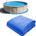 15 FT Round Pool Liner Pad for Above Ground Swimming Pool, Outdoor Pool Mat for Above Ground Pool Pad, Under Pool Floor Liner Underlayment Pad, Prevents Punctures Pool Mat Protector Tarp (15 FT)