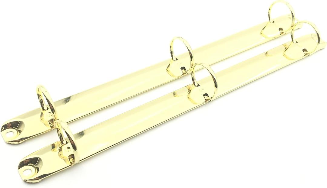 2Pcs Gold Standard Letter Metal 3-Ring Binder Mechanism Replacement Kit3 O Rings,1inch Capacity,Loose Leaf Binding Spines Combs for Personal Organizers Planners