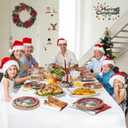 Christmas Plates and Napkins-Christmas Paper Plates Disposable Party Dinnerware Set Serves 24 Guests,Christmas Party Plates Set for Winter Holiday Decorations-Buffalo Plaid Party Supplies (Chrismas)