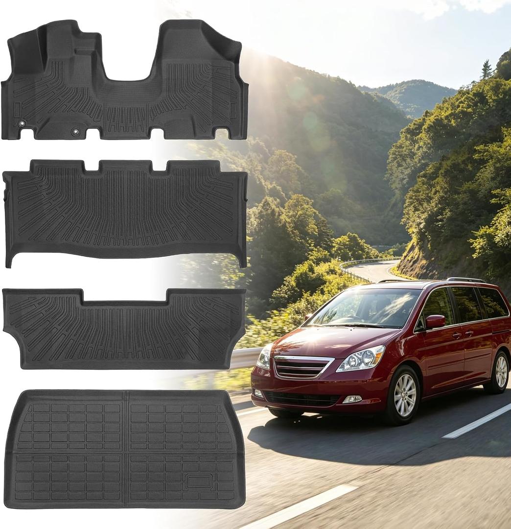 Floor Mats for Honda Odyssey 2005-2011,Front & Rear & 3rd Row & Cargo Liner